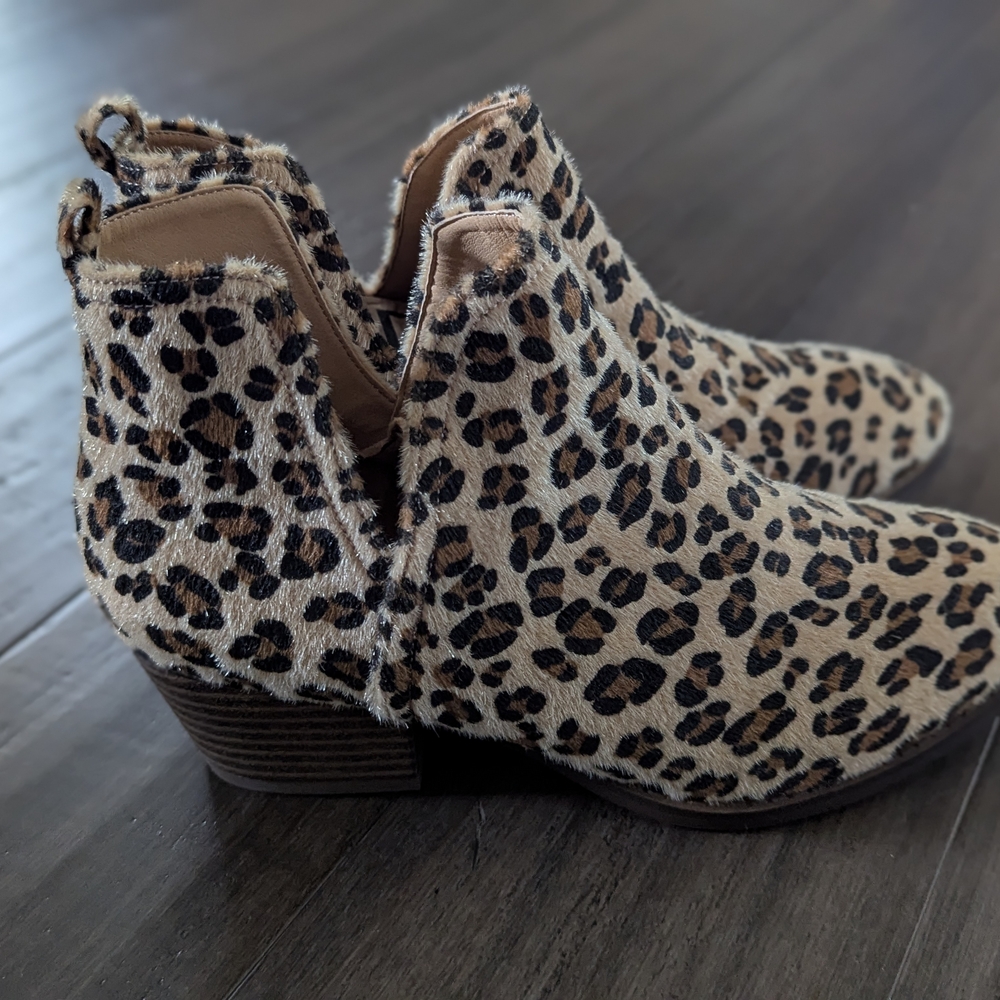CL by Laundry Leopard Print Ankle Boots